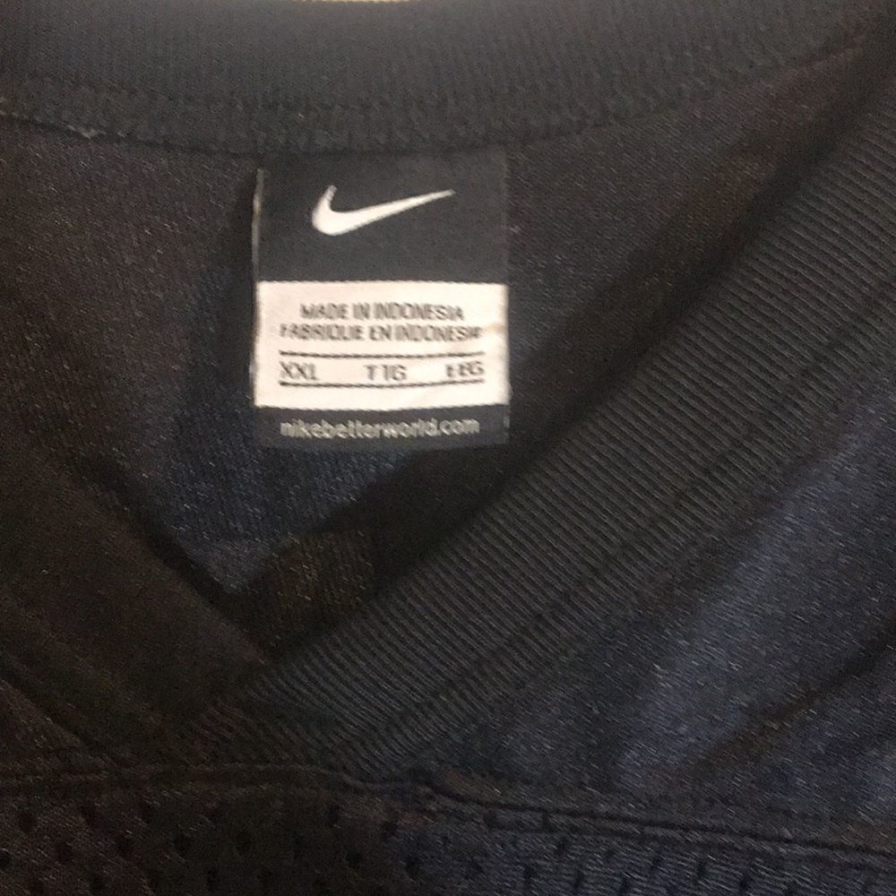 Nike Team Mens XXL Black Mesh Football Practice Jersey V-Neck Short Sleeve - Picture 9 of 11